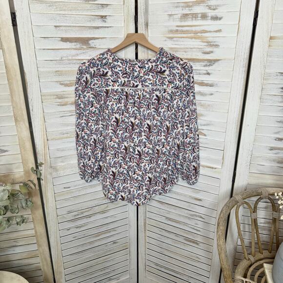UNTUCKIT Women's XL Annika Rayon Floral Paisley Top Blouse Summer Multicolor - Picture 3 of 10